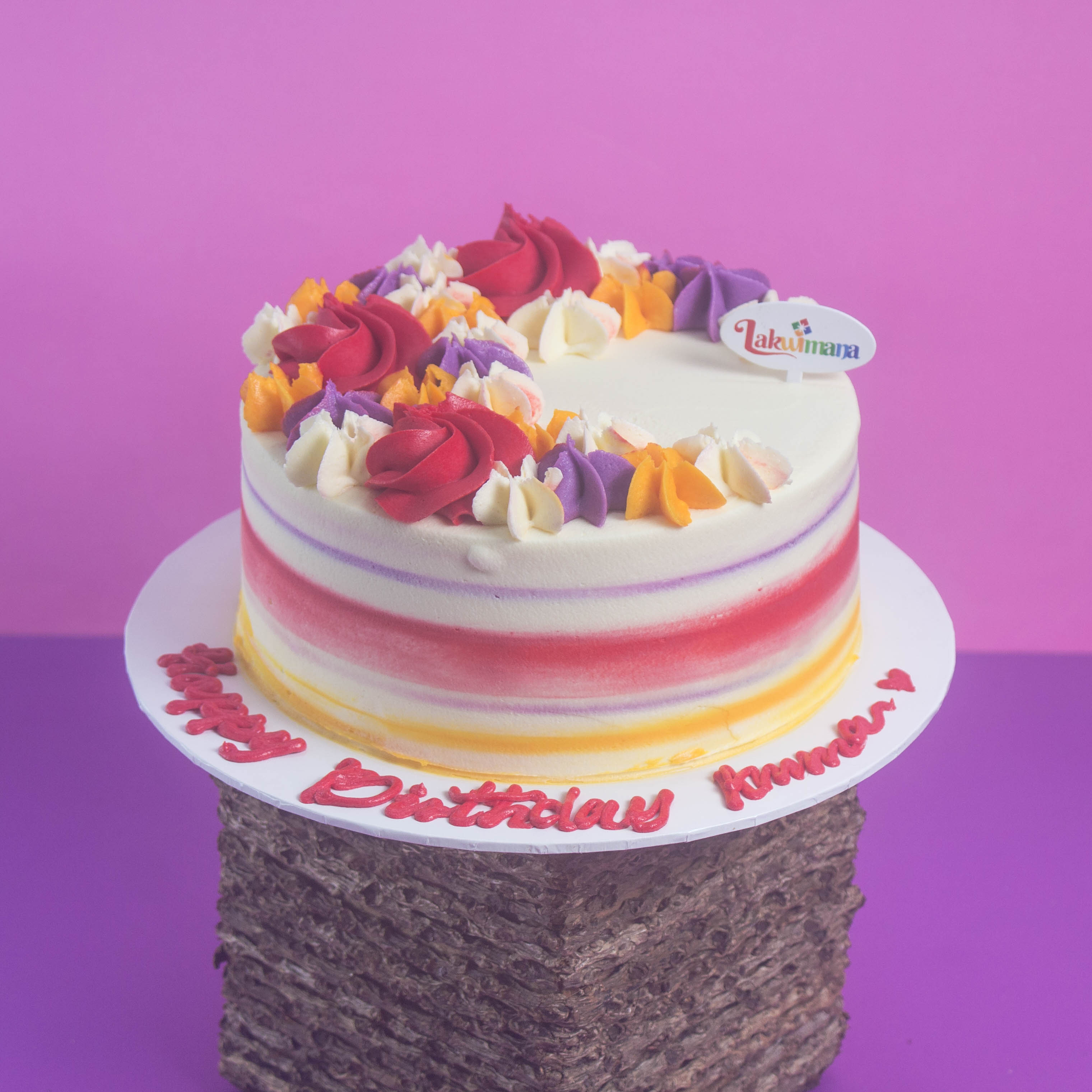 Colourful Floral Birthday Cake